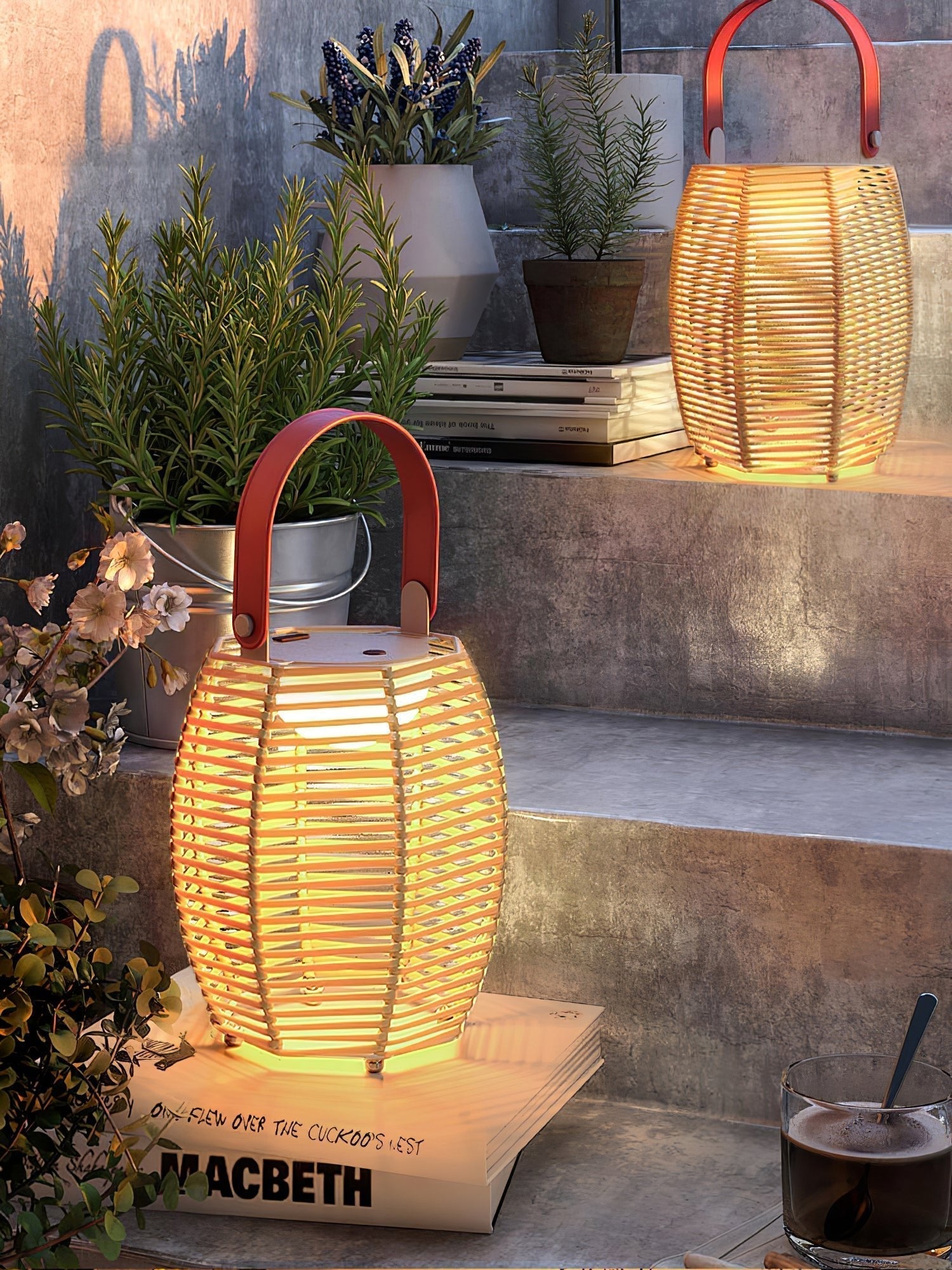 Olraeil Rattan Floor Lantern