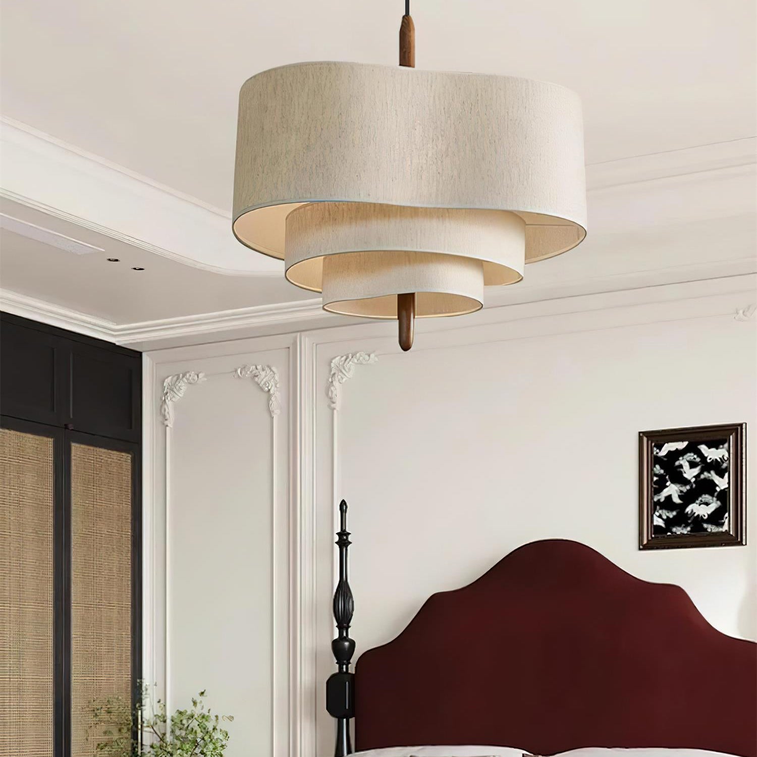 Ophel Green Fabric Pendant Lamp - Neutral Decor