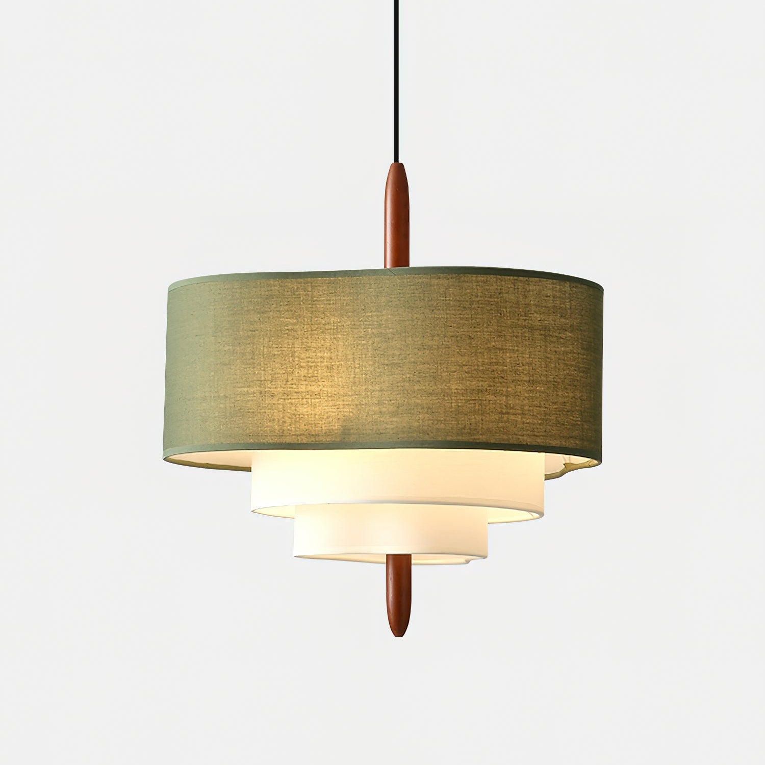 Ophel Green Fabric Pendant Lamp - Neutral Decor