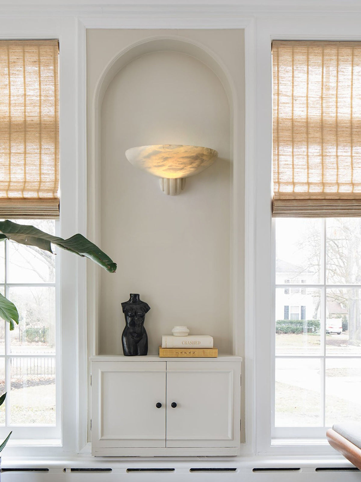 Rare Alabaster Wall Sconce