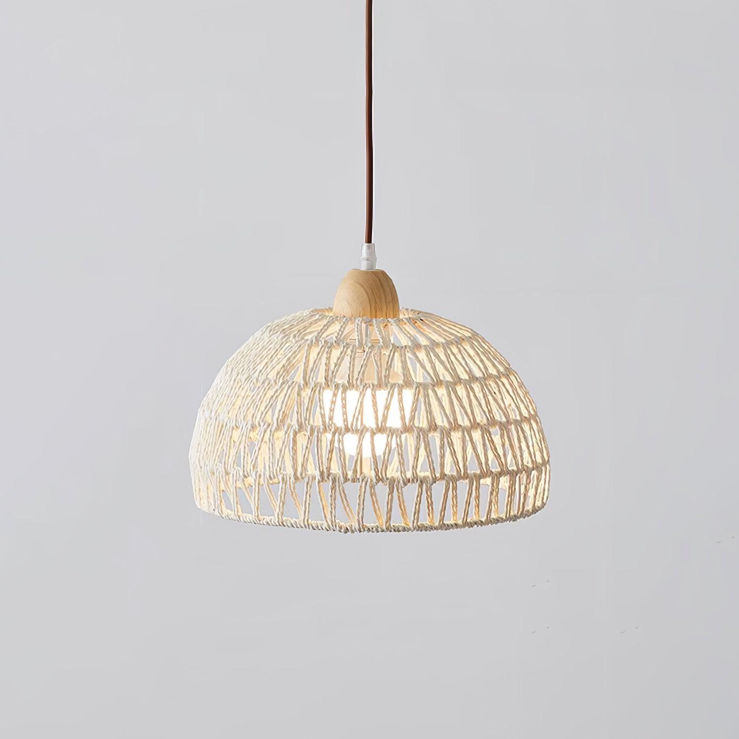 Calyran Rattan Wood Pendant Lamp