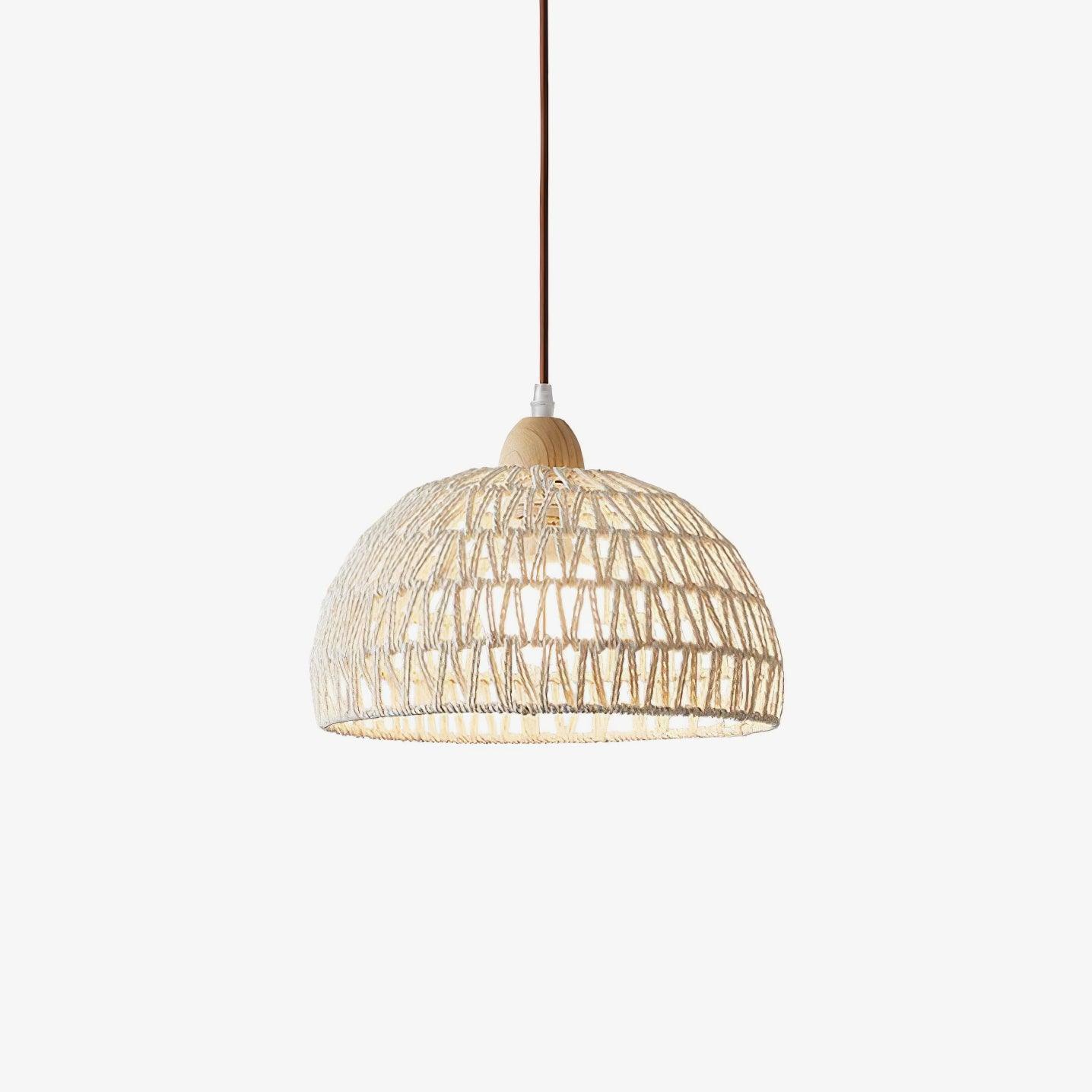 Calyran Rattan Wood Pendant Lamp