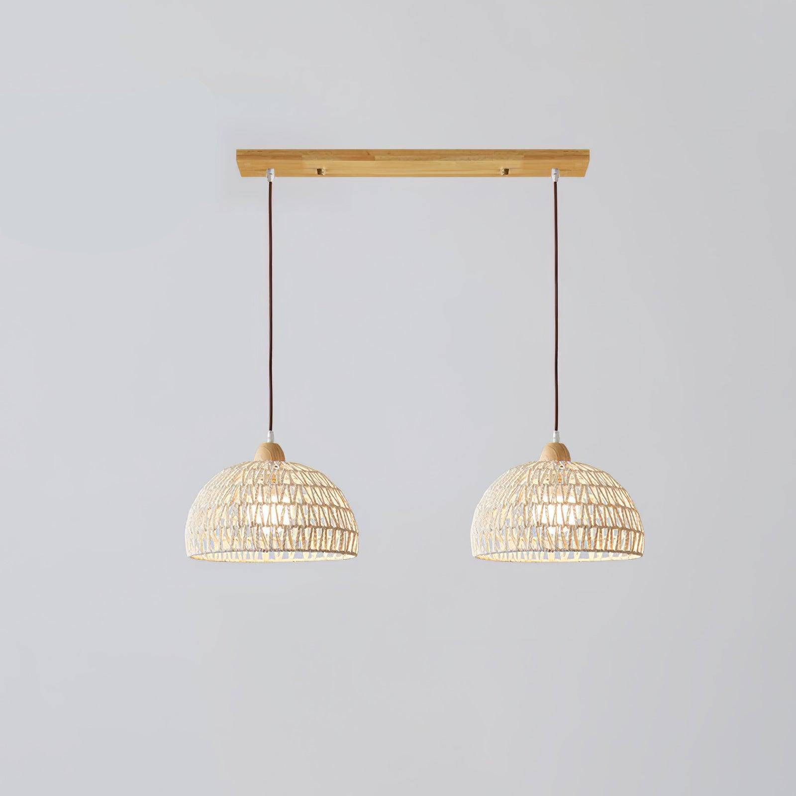 Calyran Rattan Wood Pendant Lamp