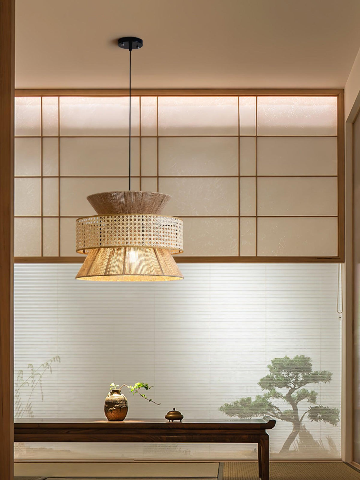 Aria Bohemian Bamboo Pendant Lamp