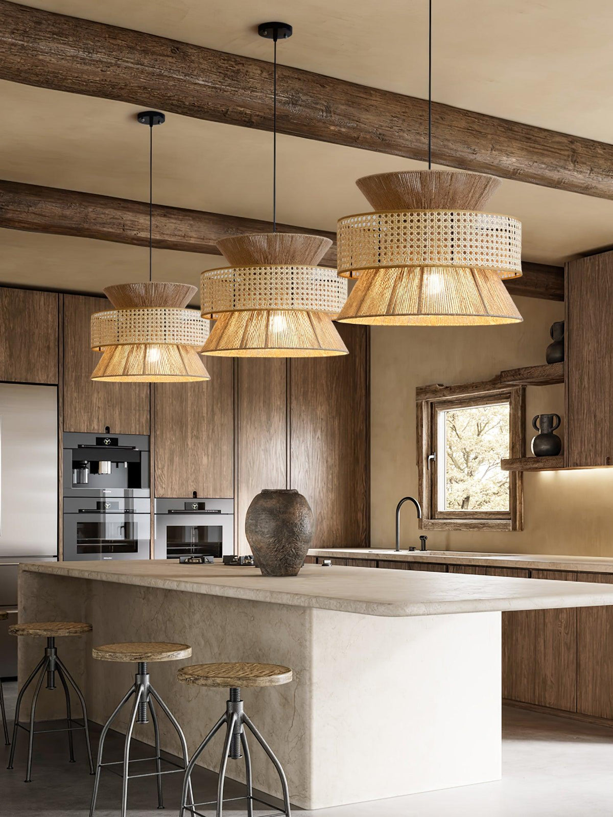Aria Bohemian Bamboo Pendant Lamp