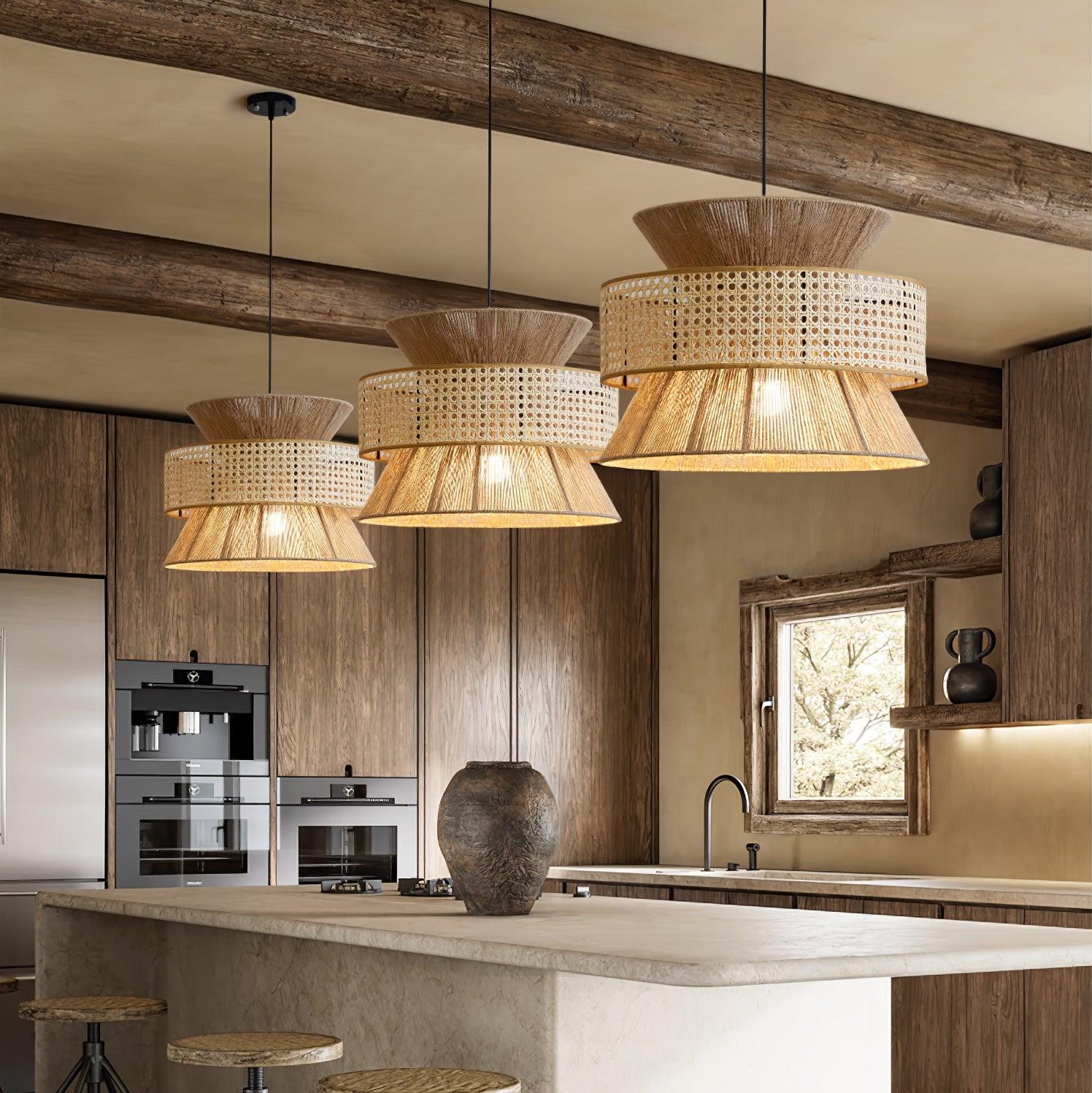 Aria Bohemian Bamboo Pendant Lamp