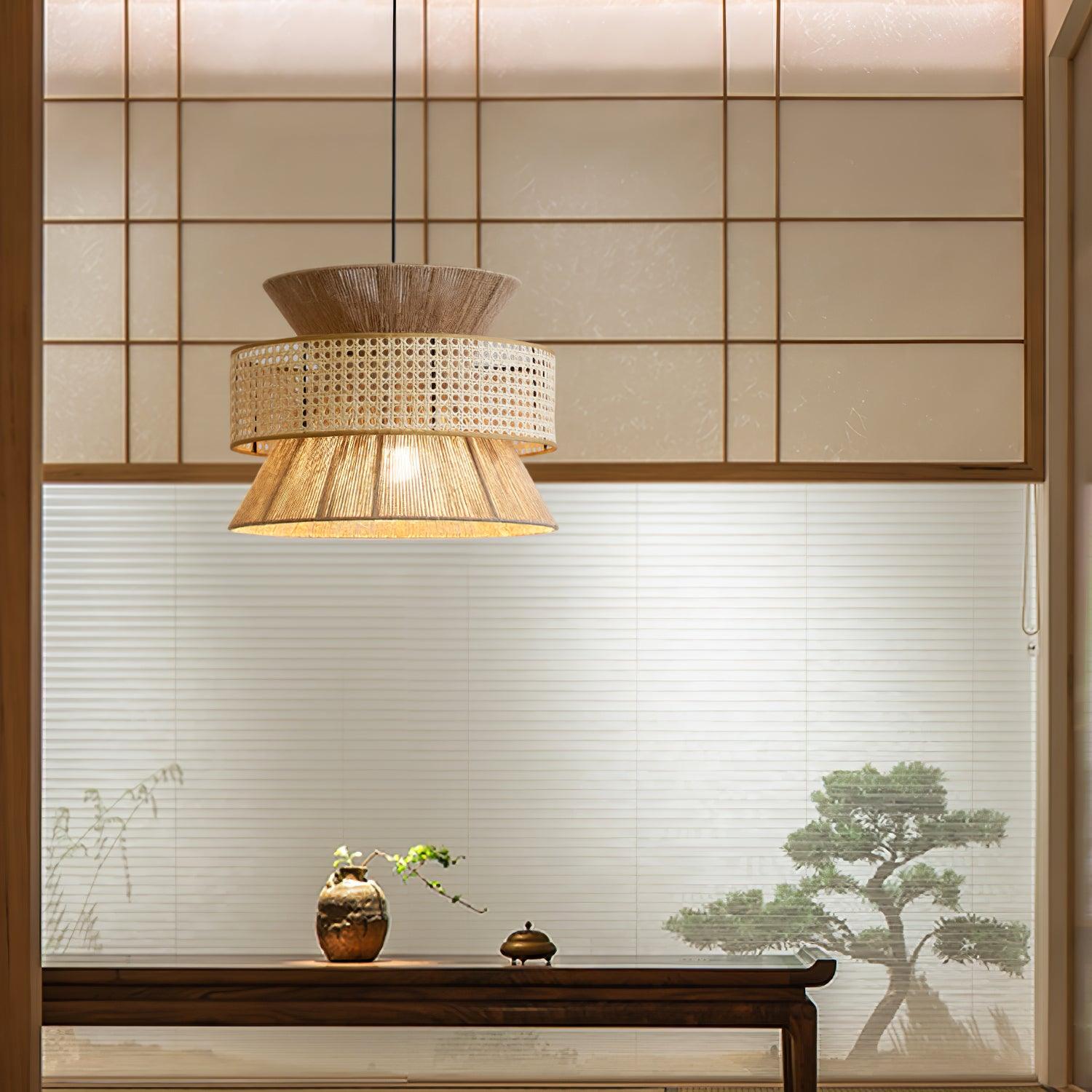 Aria Bohemian Bamboo Pendant Lamp