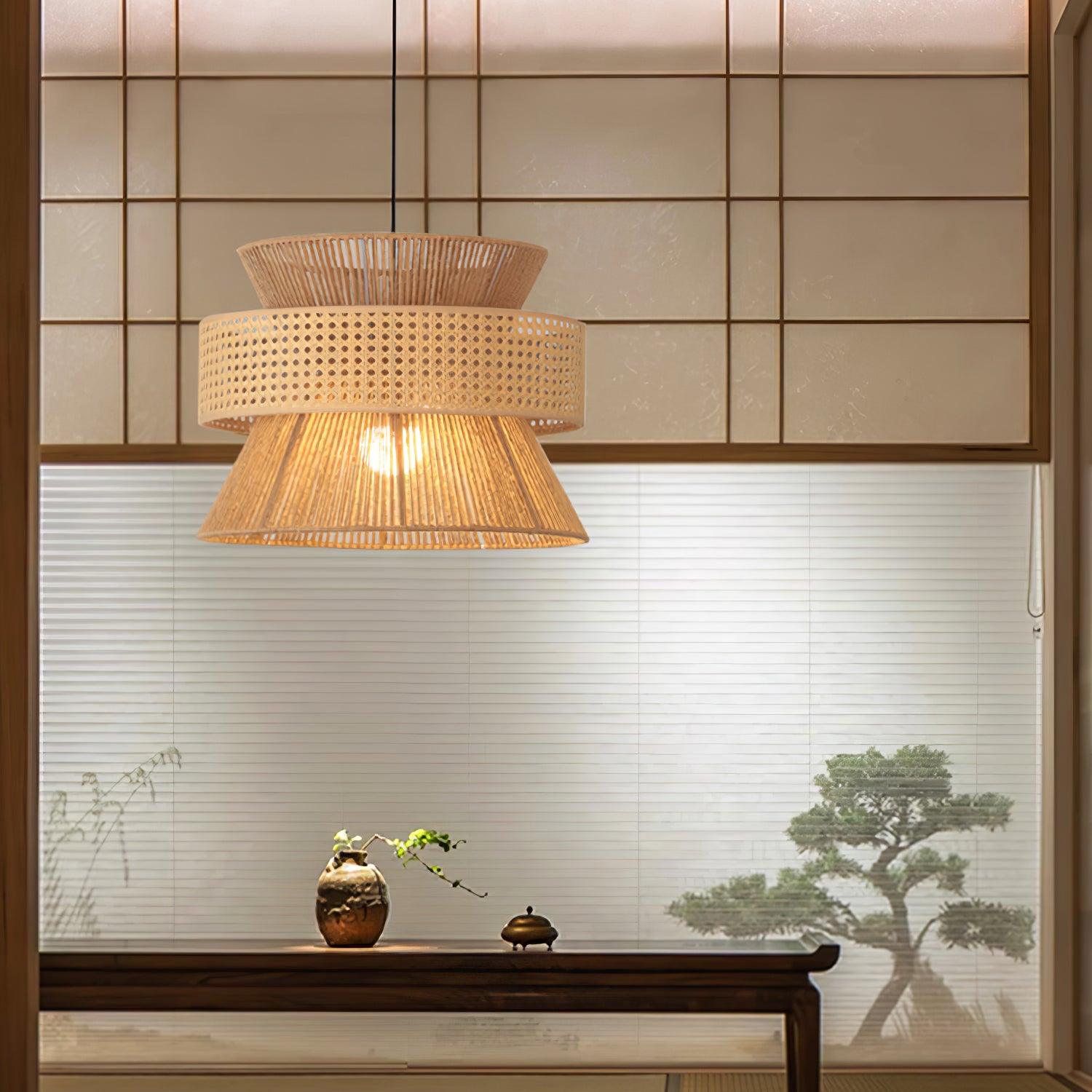 Aria Bohemian Bamboo Pendant Lamp
