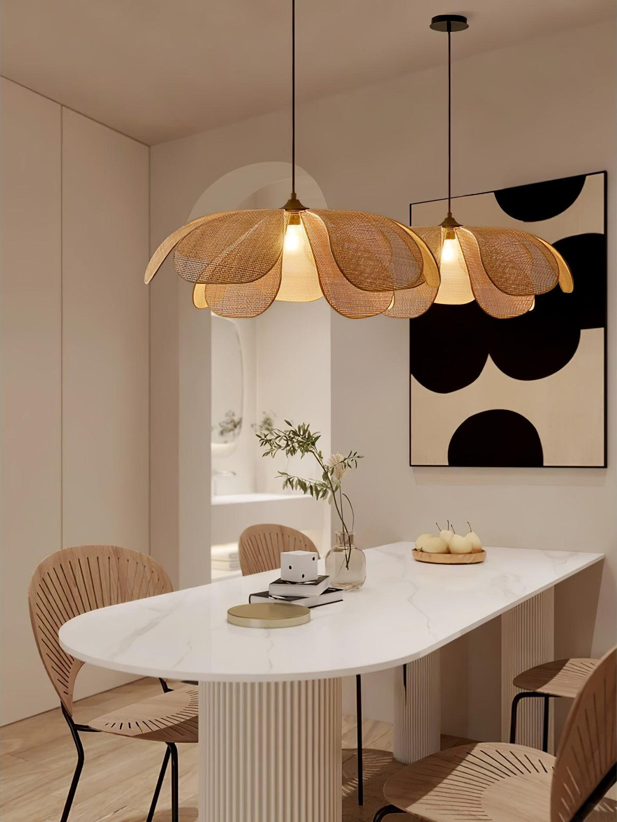 Petaral Rattan Retro Pendant Lamp
