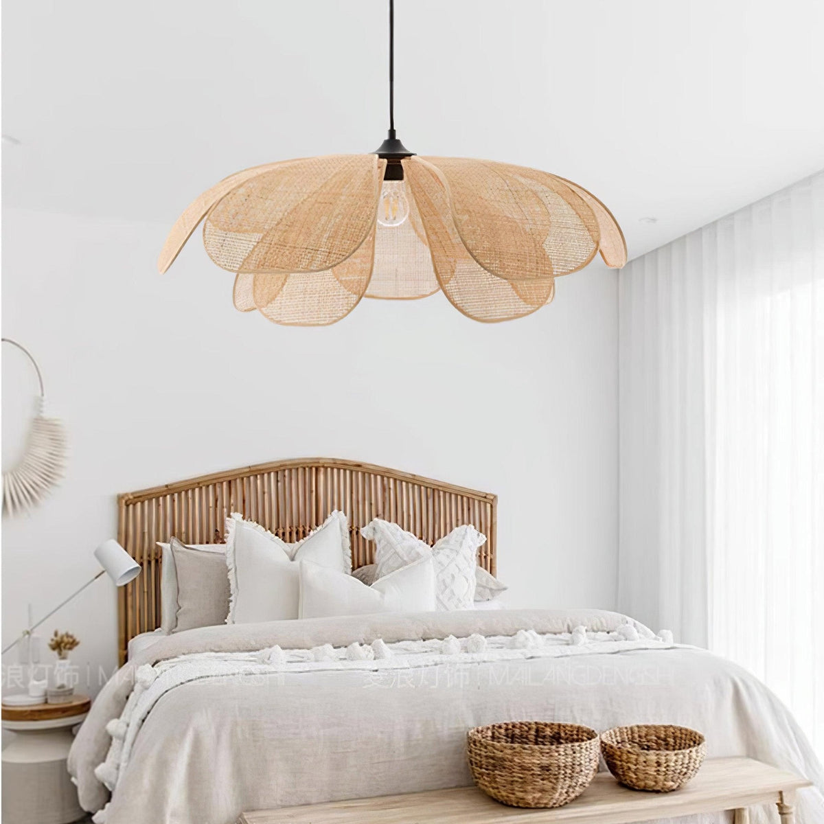 Petaral Rattan Retro Pendant Lamp