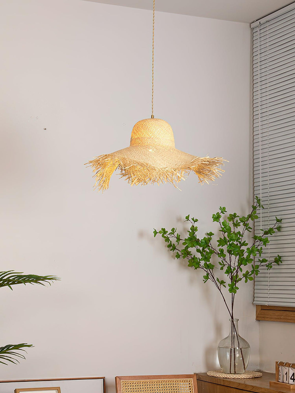 Vocan Rattan Vintage Pendant Light