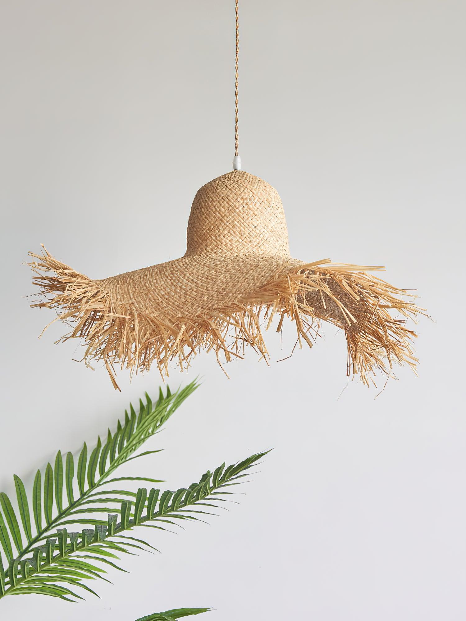 Vocan Rattan Vintage Pendant Light