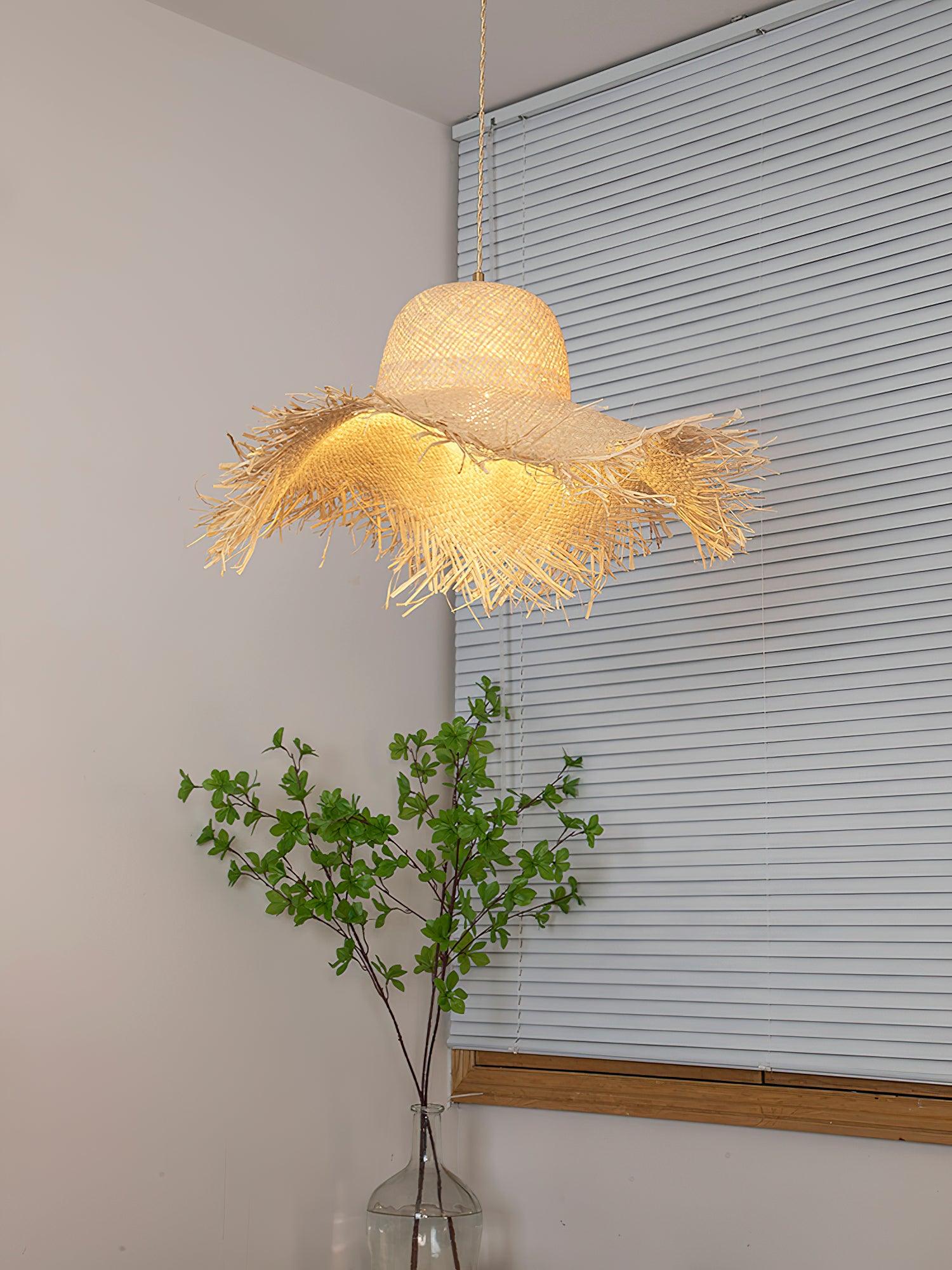 Vocan Rattan Vintage Pendant Light