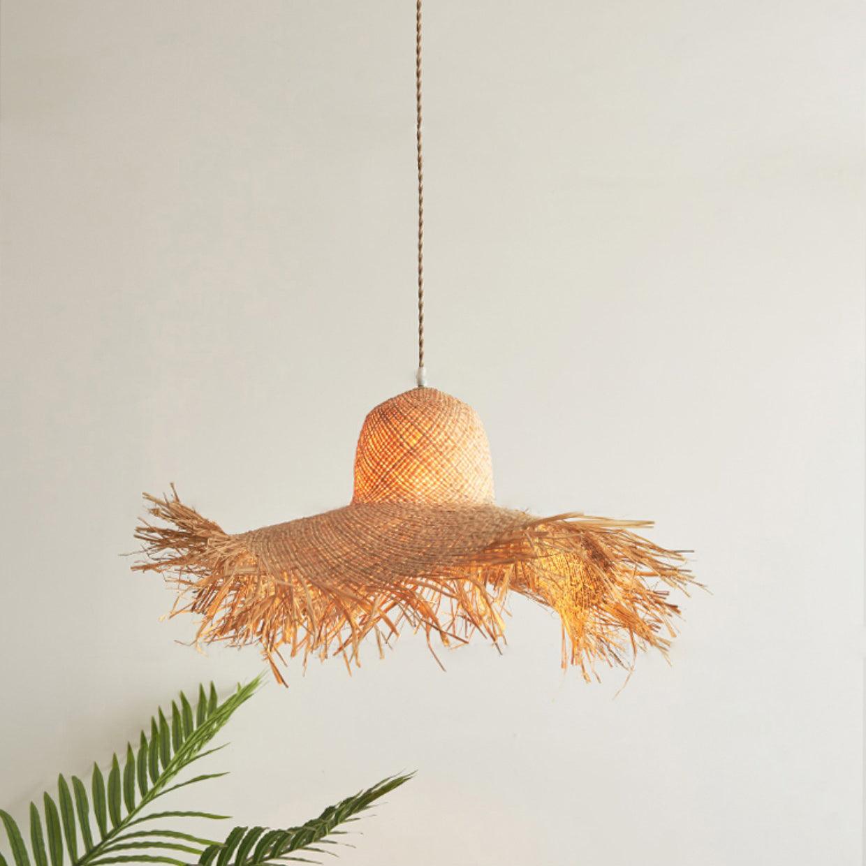 Vocan Rattan Vintage Pendant Light