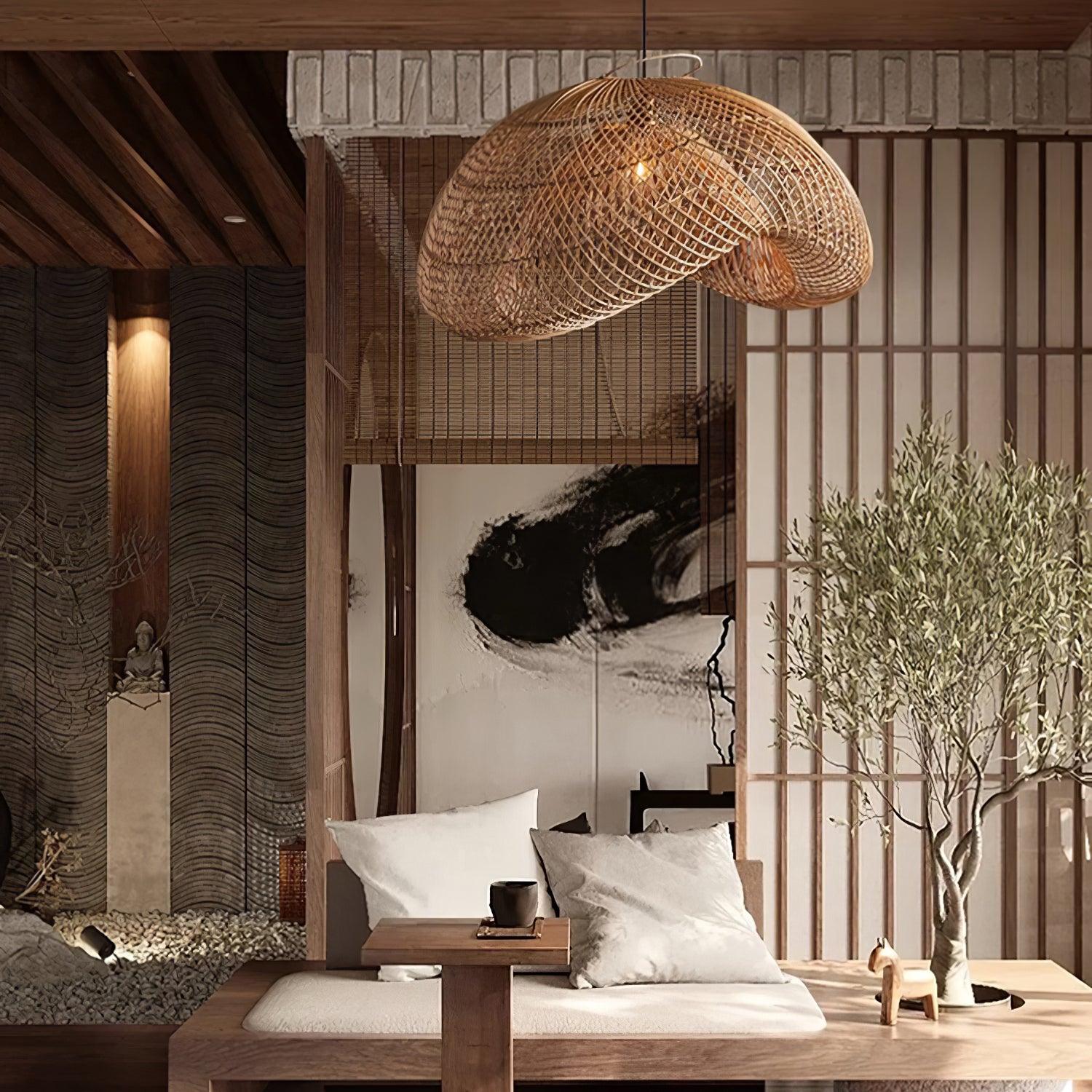 Averon Rattan Vintage Pendant Light