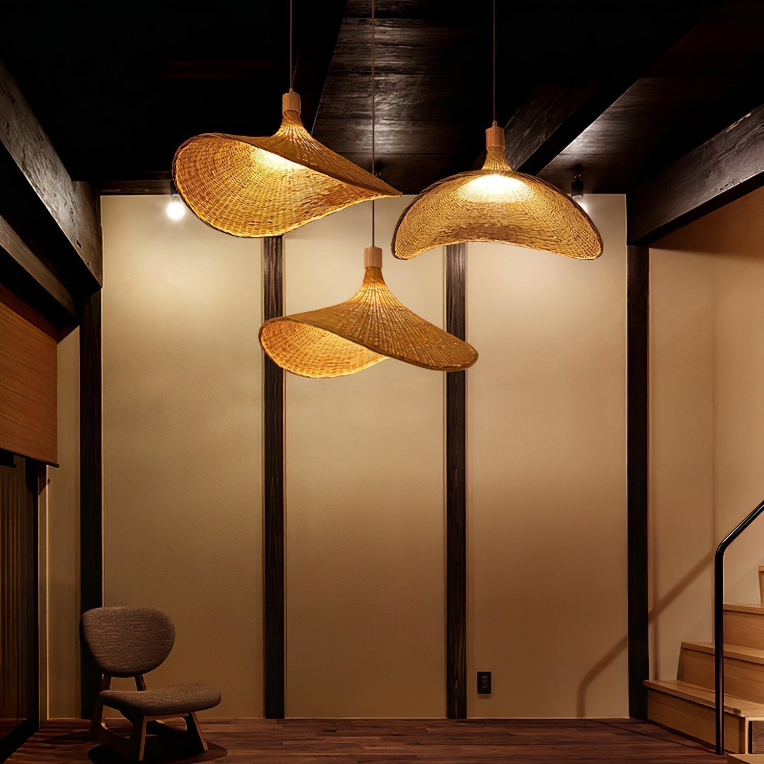 Marona Rattan Vintage Pendant Light