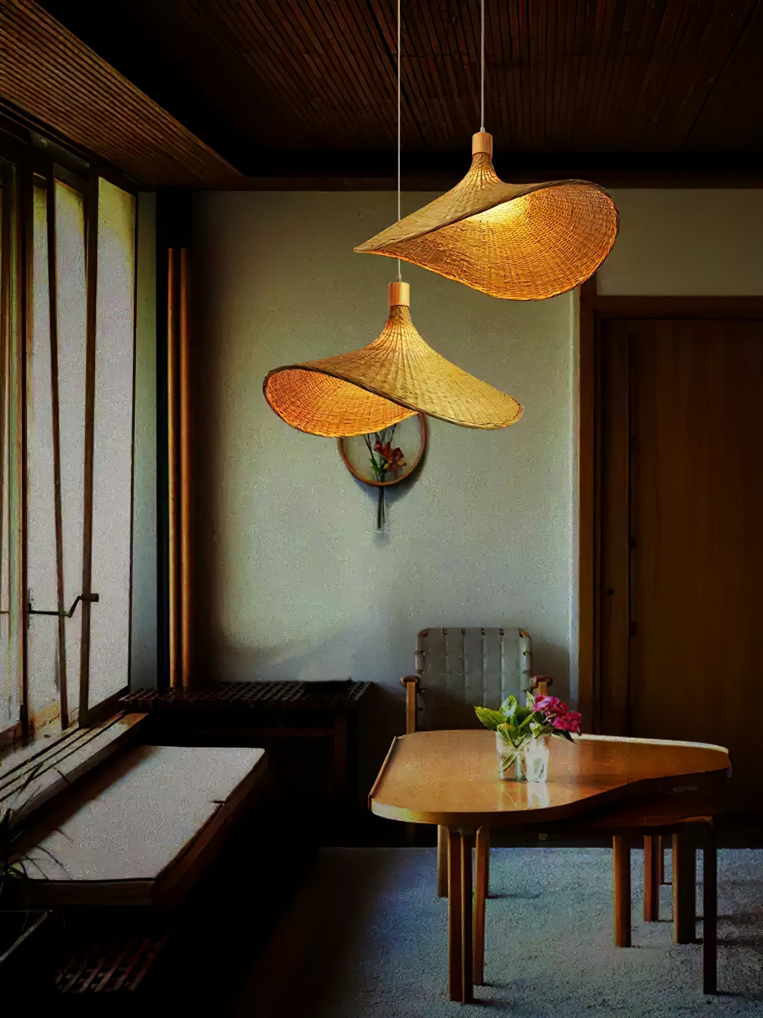 Marona Rattan Vintage Pendant Light