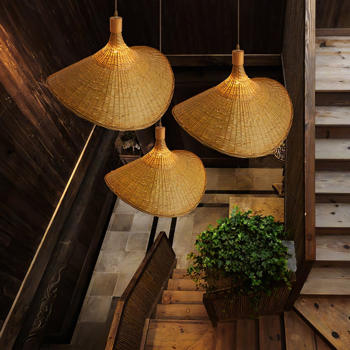 Marona Rattan Vintage Pendant Light