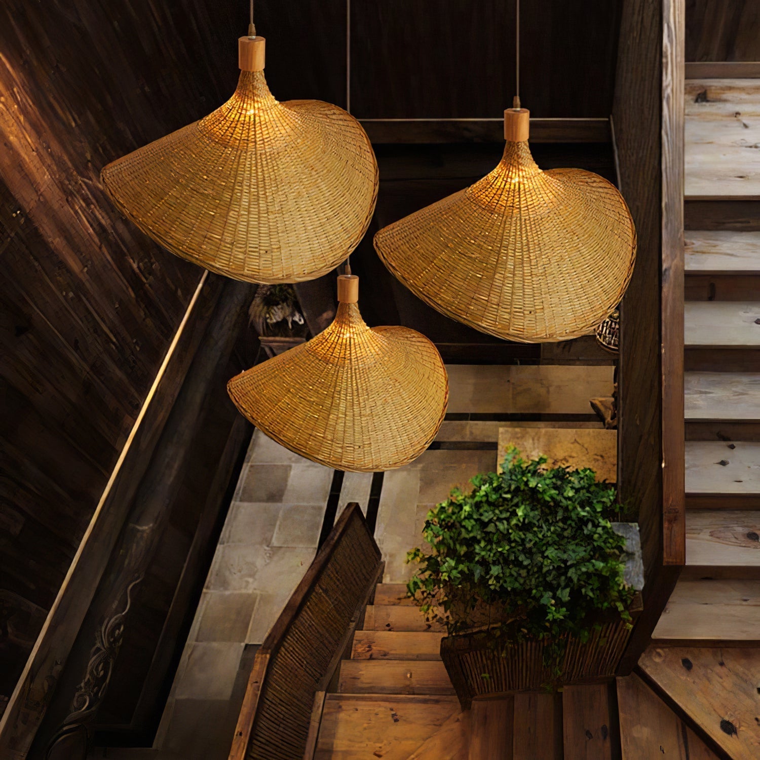 Marona Rattan Vintage Pendant Light - Neutral Decor