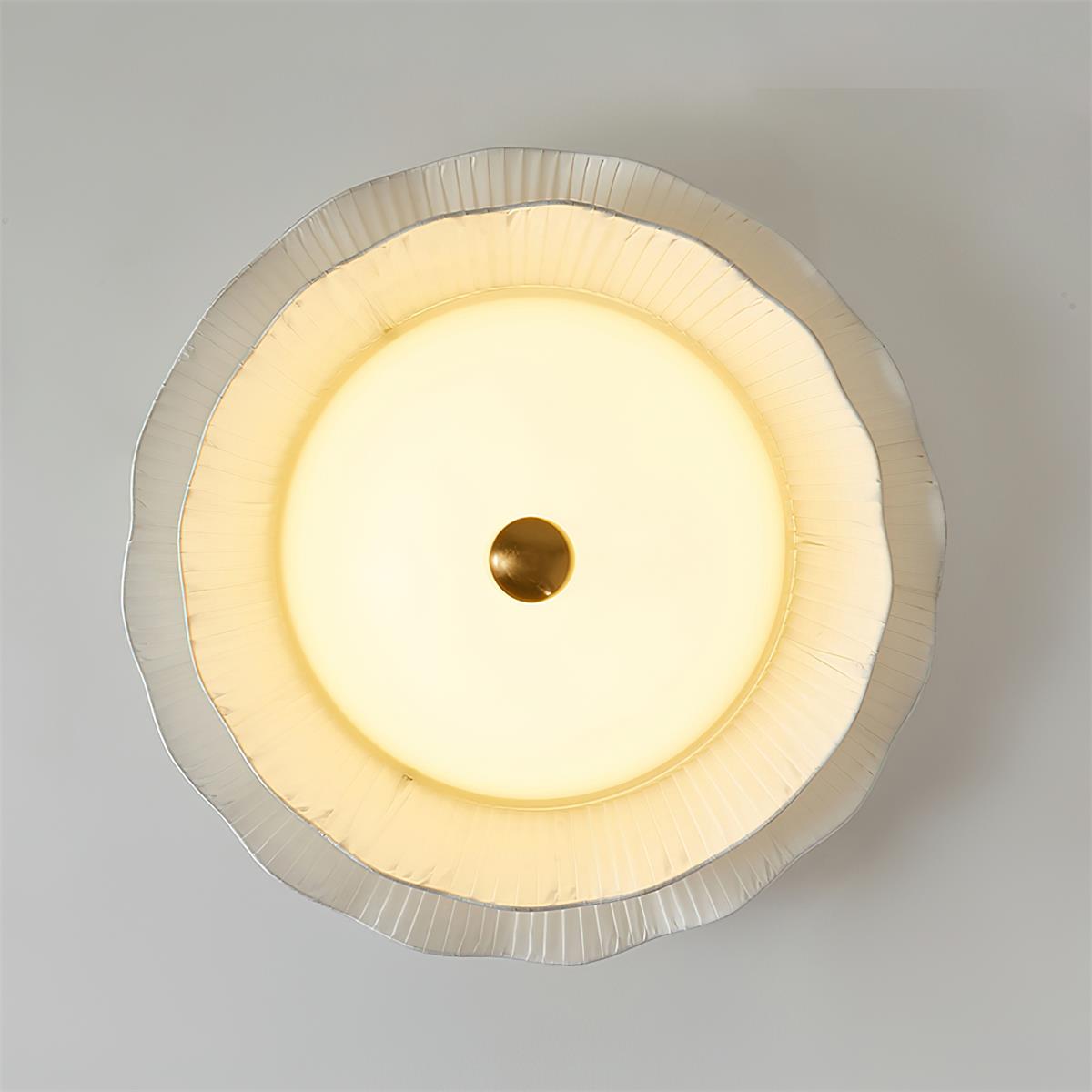 Ravina Pendant Lamp Pleated Ruffled Edge - Neutral Decor