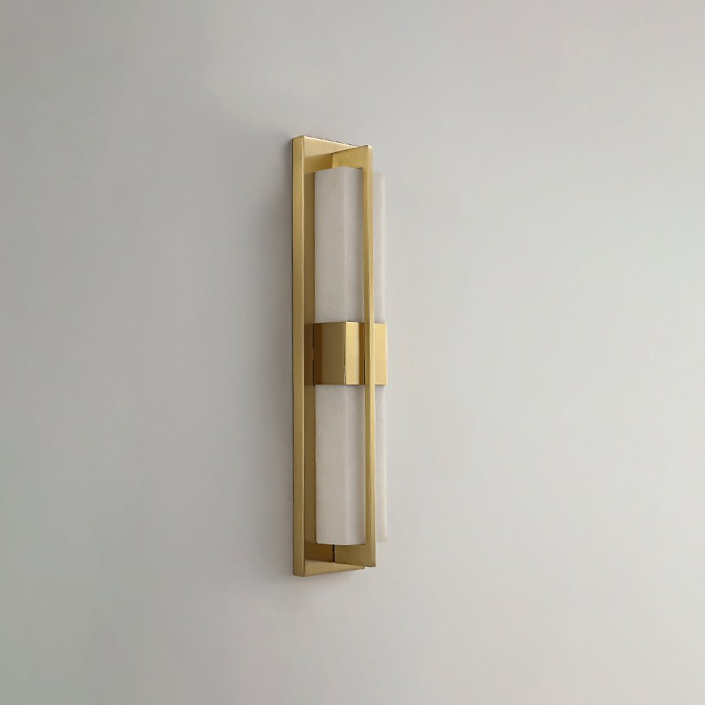 Laxor Alabaster Brass Wall Light