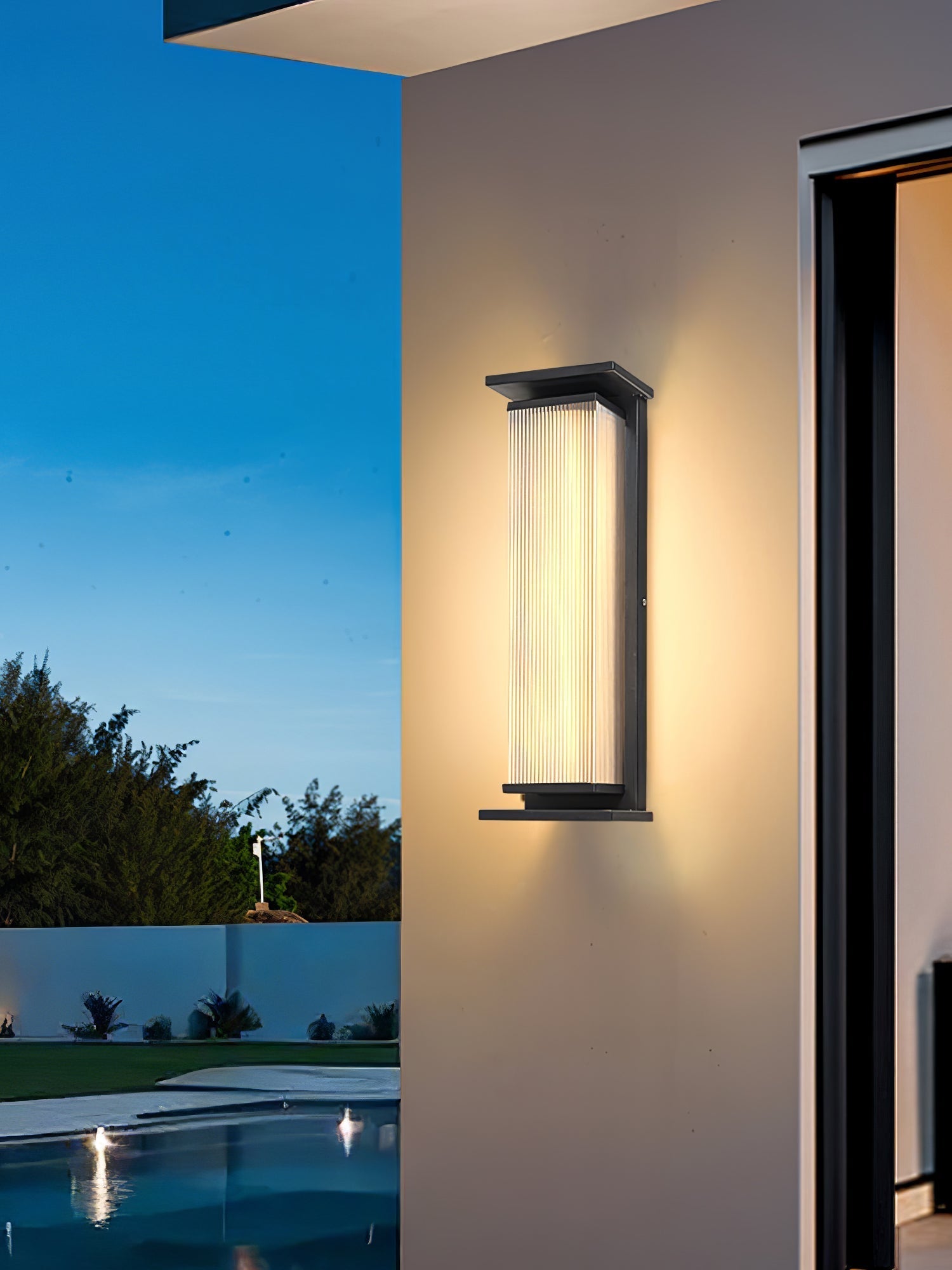 Erivan Rectangular Box Outdoor Wall Lamp
