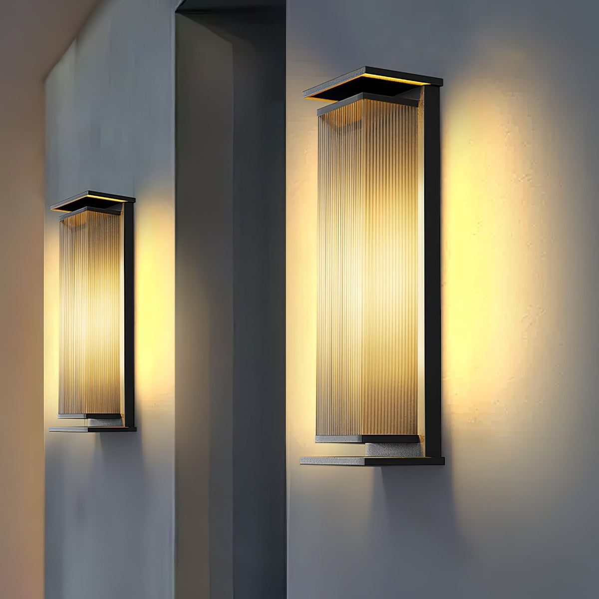 Erivan Rectangular Box Outdoor Wall Lamp