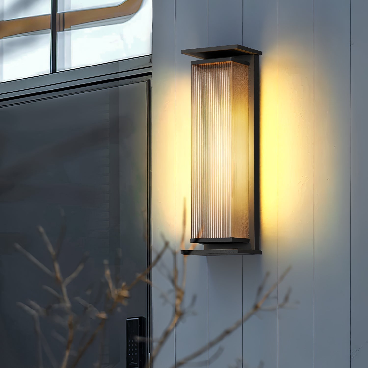 Erivan Rectangular Box Outdoor Wall Lamp