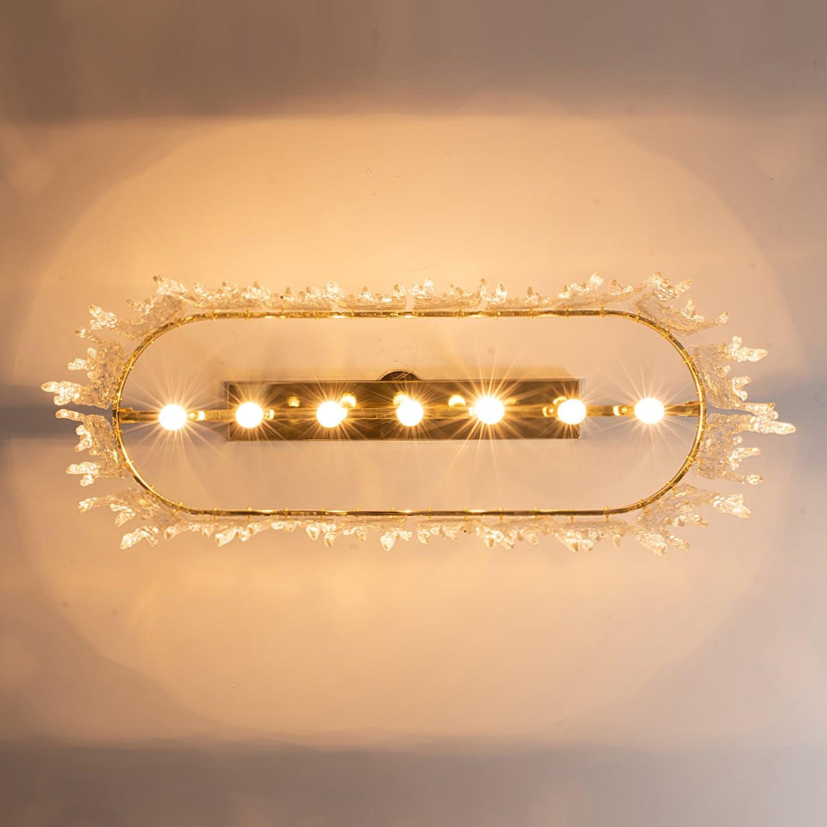 Cathaa Postmodern Luxury Rectangular Icicle Glass Crystal Chandelier