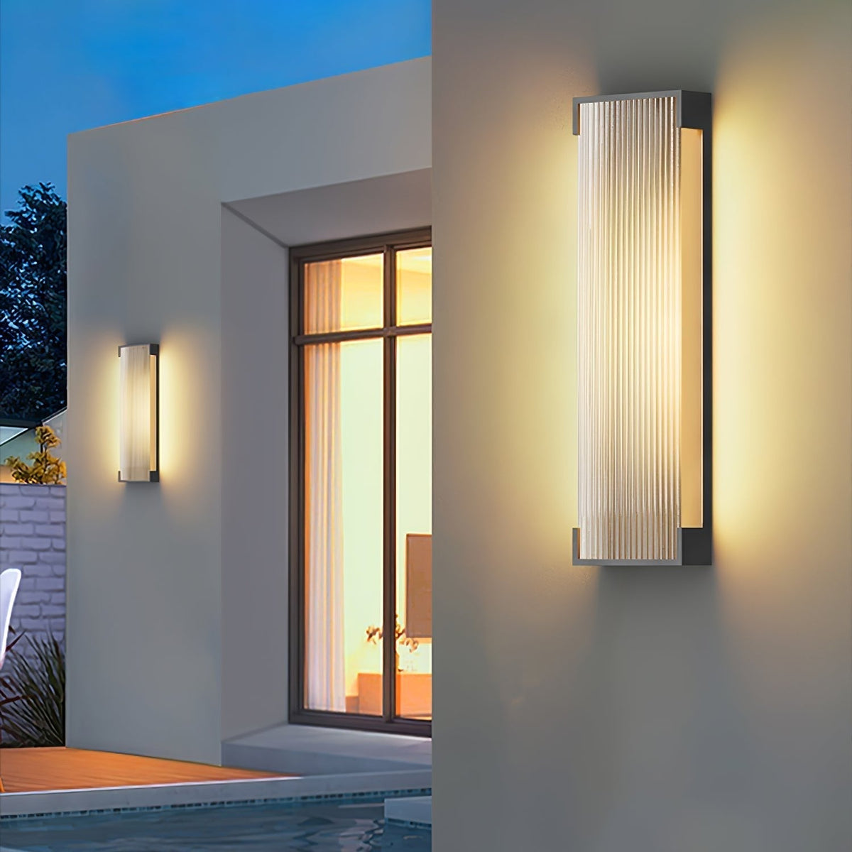 Elraearis Unique Rectangular Outdoor Wall Light