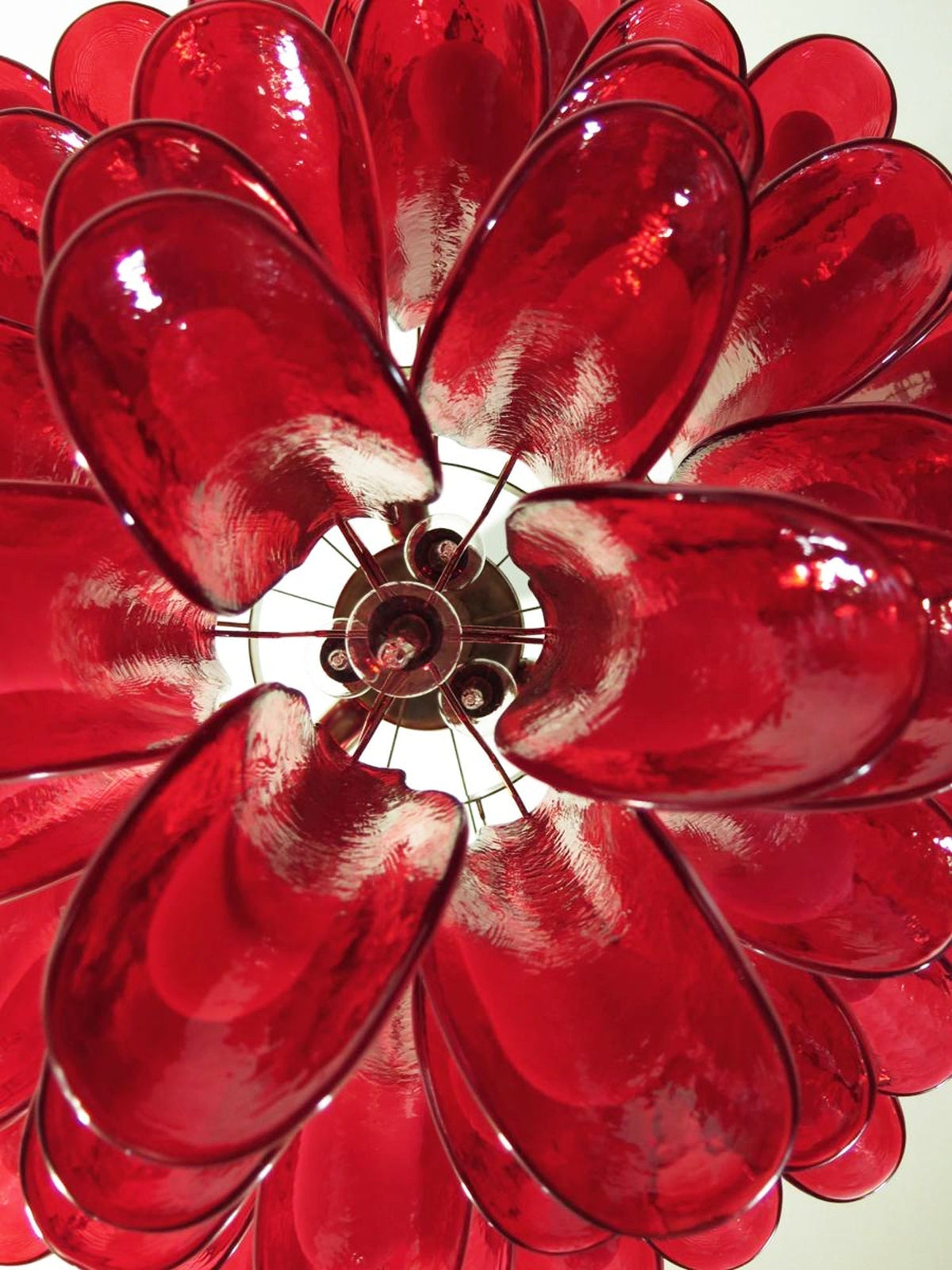 Teriaiel Chandelier Red Murano Petals