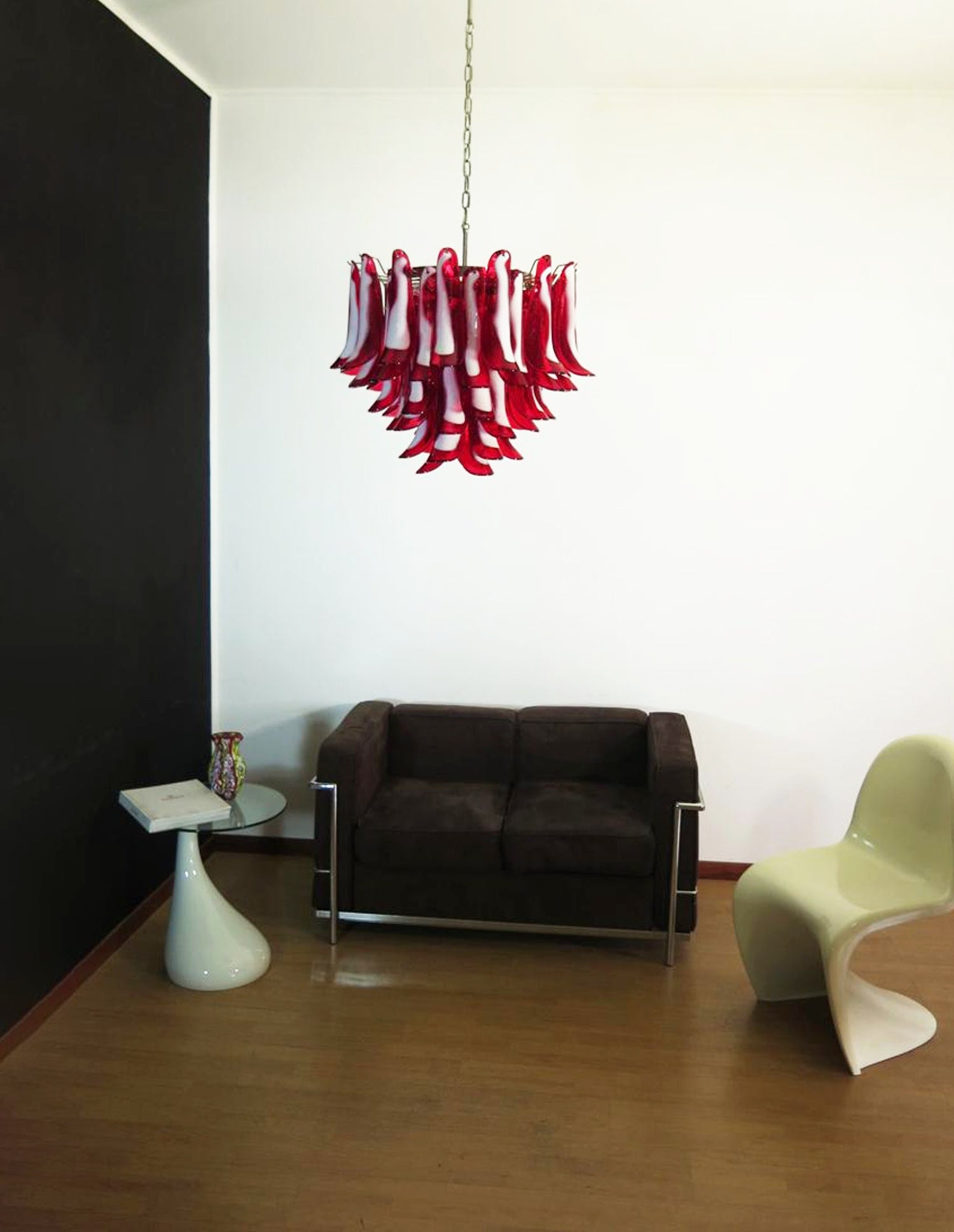 Teriaiel Chandelier Red Murano Petals