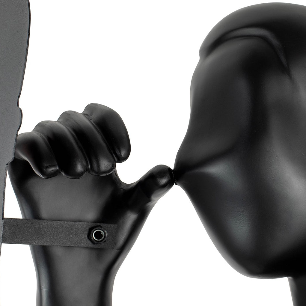 Onoryra Sculptural Black Mirror Floor Lamp