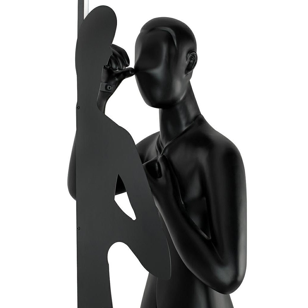 Onoryra Sculptural Black Mirror Floor Lamp