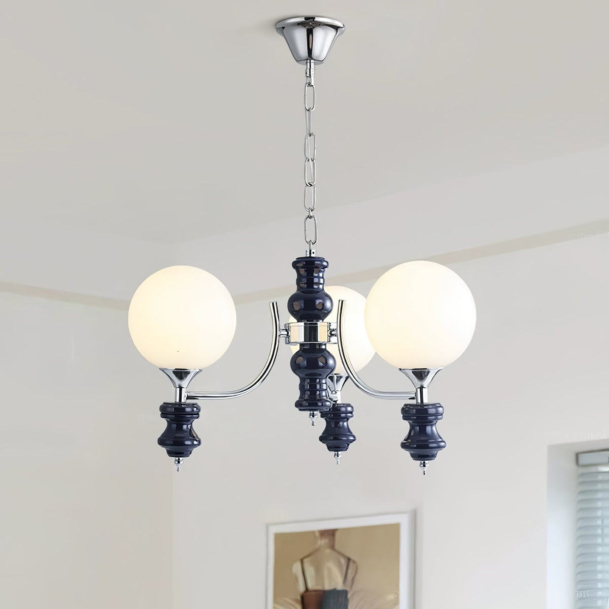 Miraena Chandelier Regal Orb Frosted