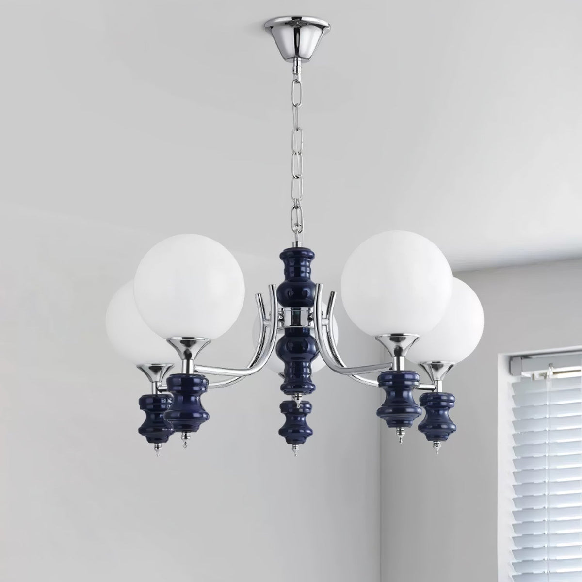 Miraena Chandelier Regal Orb Frosted