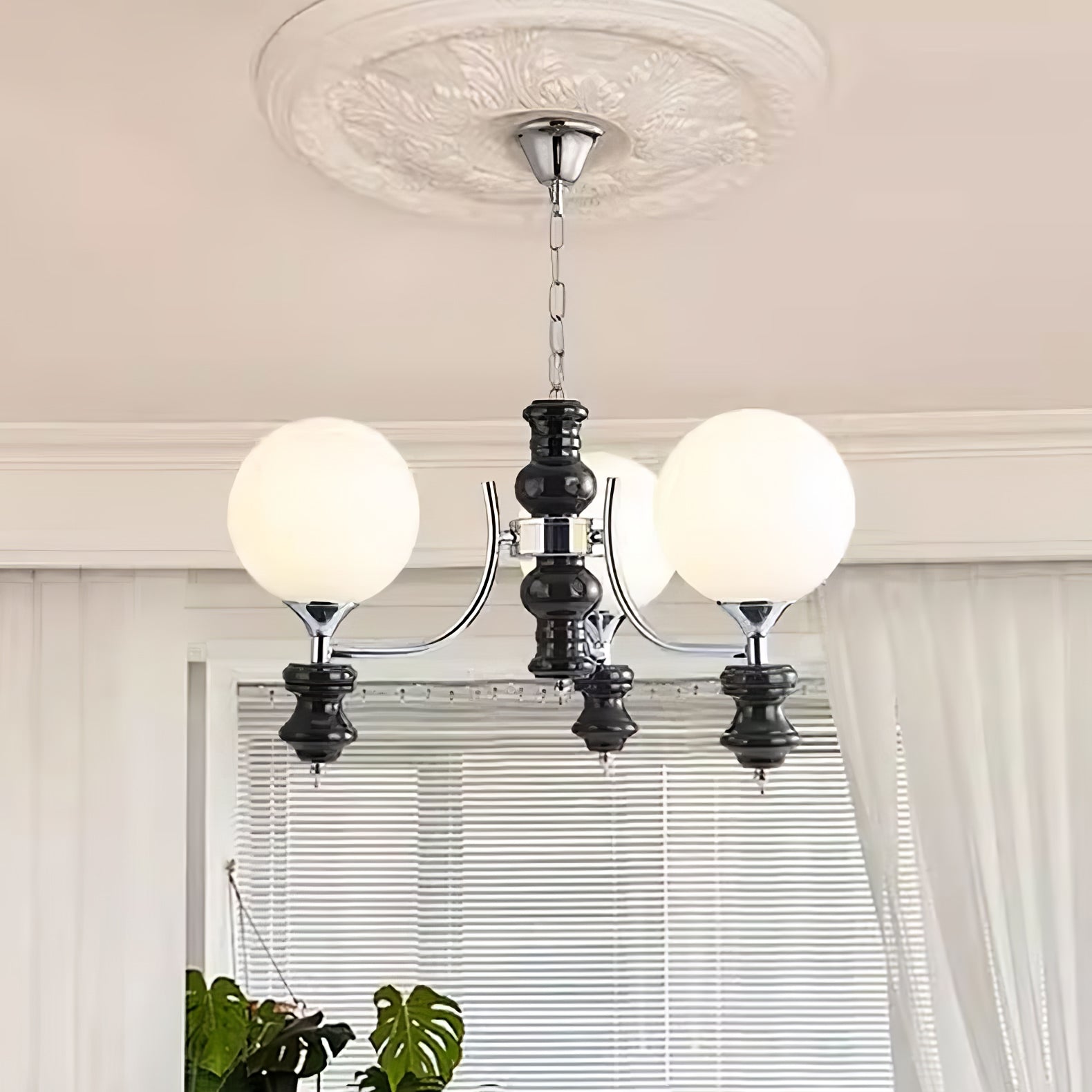 Miraena Chandelier Regal Orb Frosted