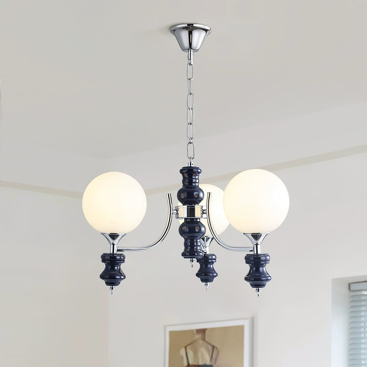 Miraena Chandelier Regal Orb Frosted