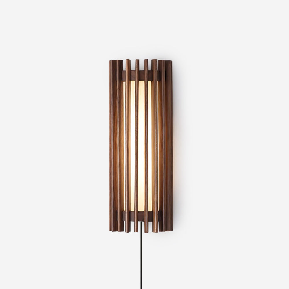 Veyno Wooden Slatted Wall Lamp - Neutral Decor