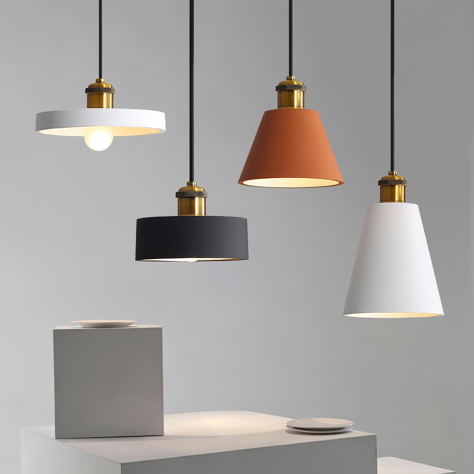 Trio Industrial Resin Pendant Lamp