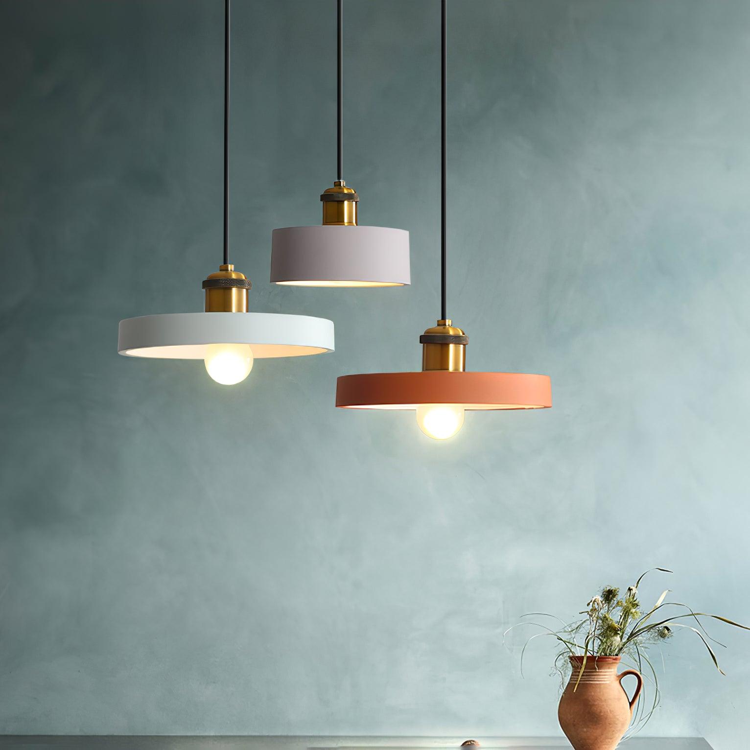 Trio Industrial Resin Pendant Lamp