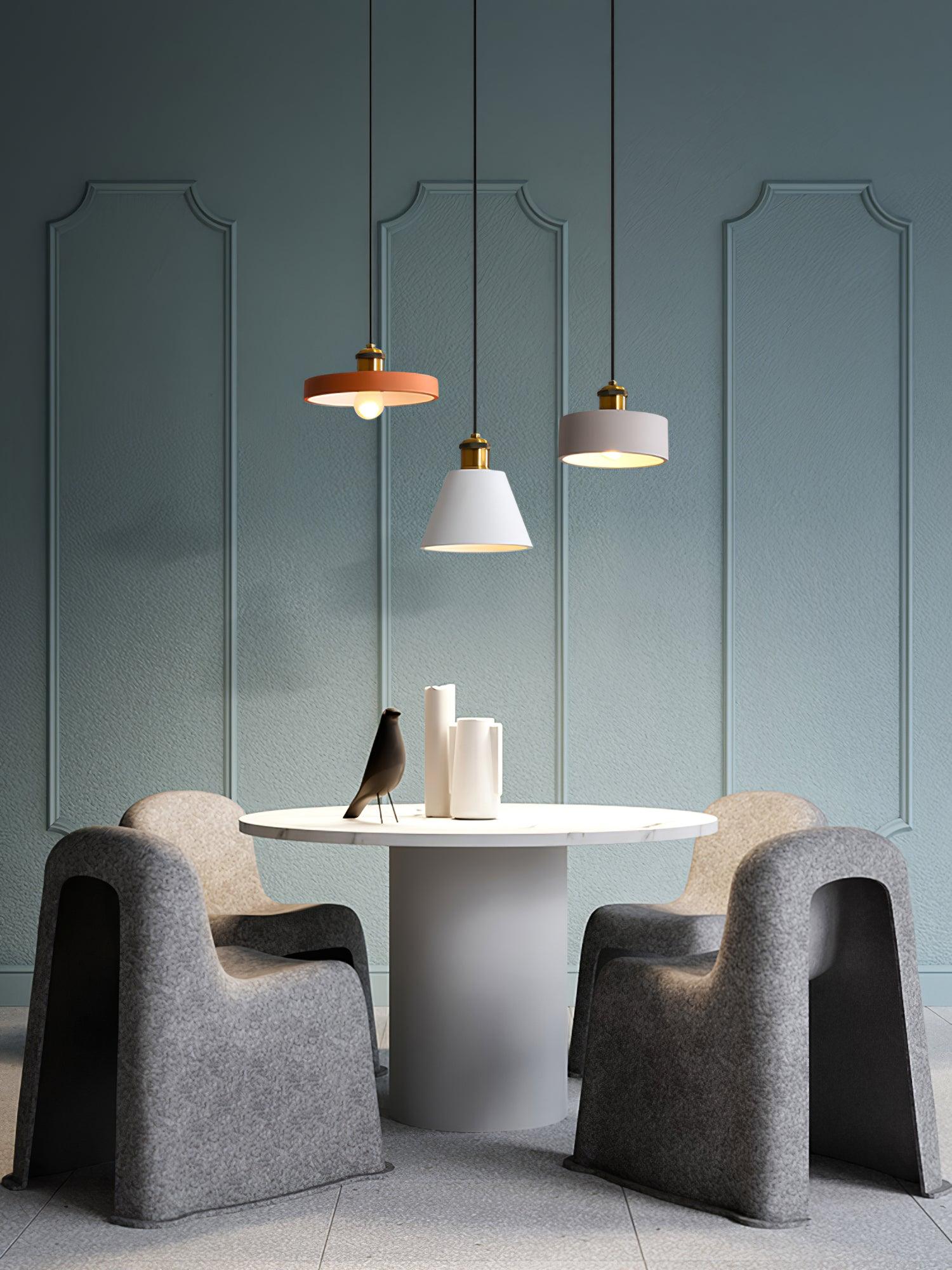 Trio Industrial Resin Pendant Lamp