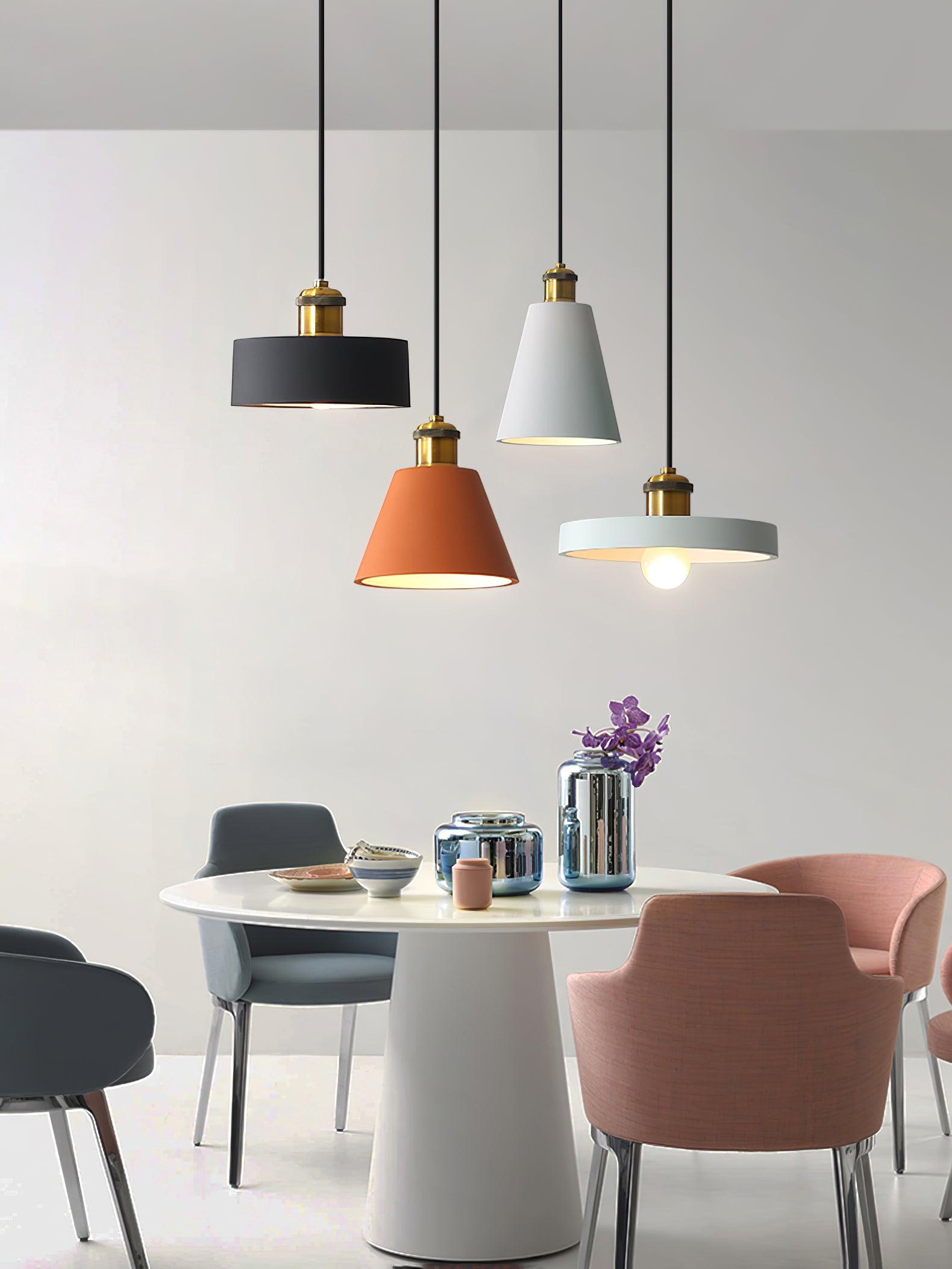 Trio Industrial Resin Pendant Lamp