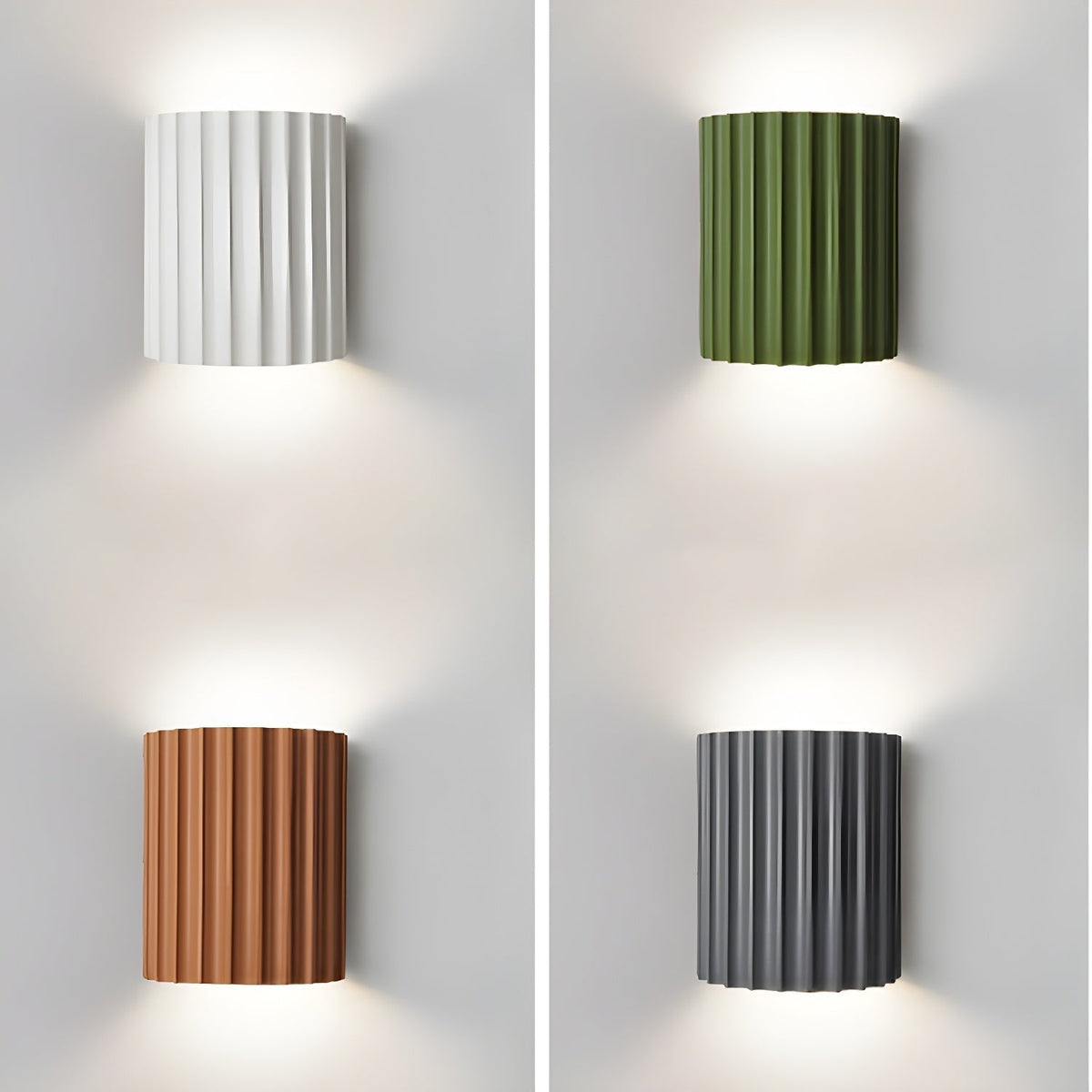 Ivvinen Nordic Art Ribbed Resin Wall Lamp