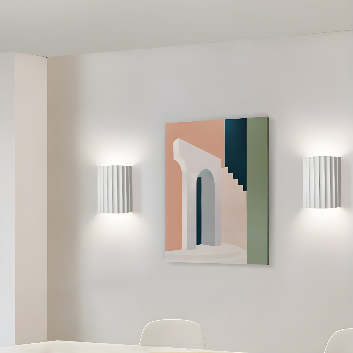 Ivvinen Nordic Art Ribbed Resin Wall Lamp