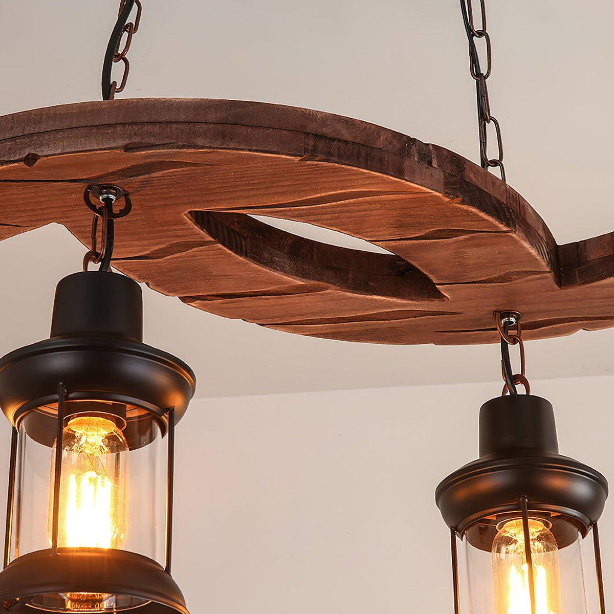 Tavlen Chandelier Boat Wood Vintage