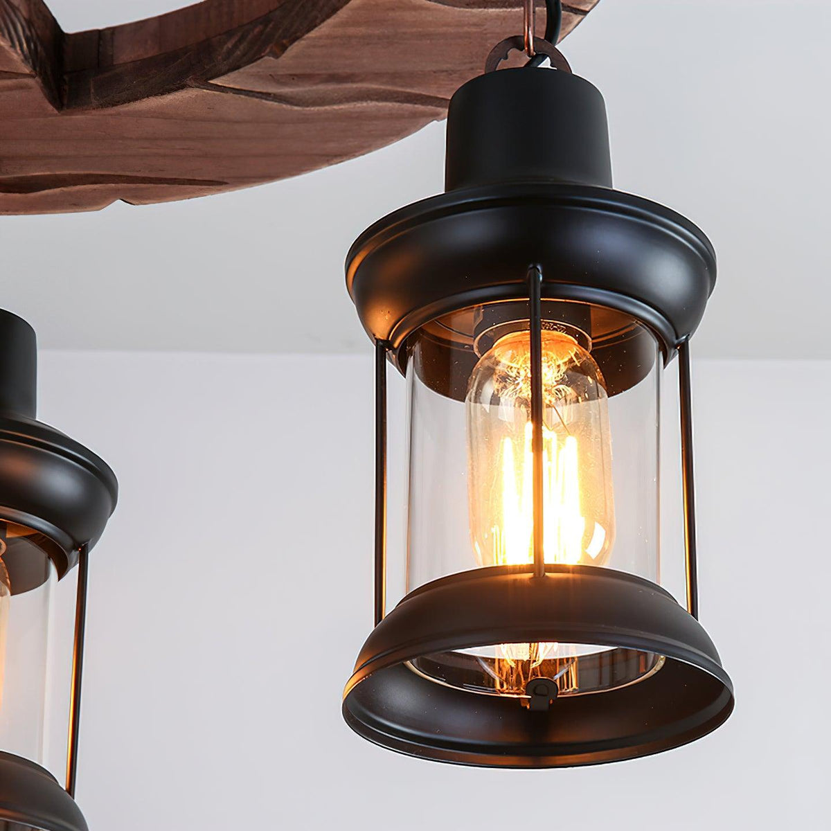 Tavlen Chandelier Boat Wood Vintage
