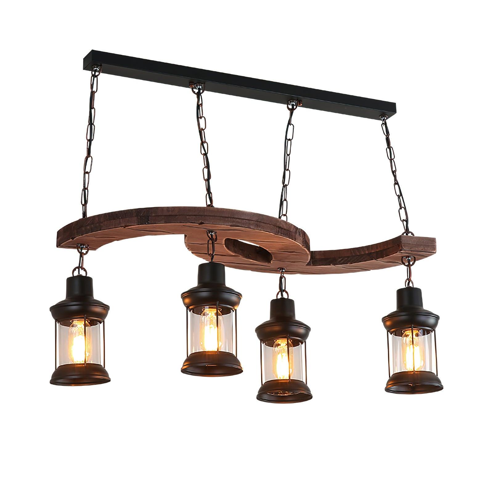 Tavlen Chandelier Boat Wood Vintage