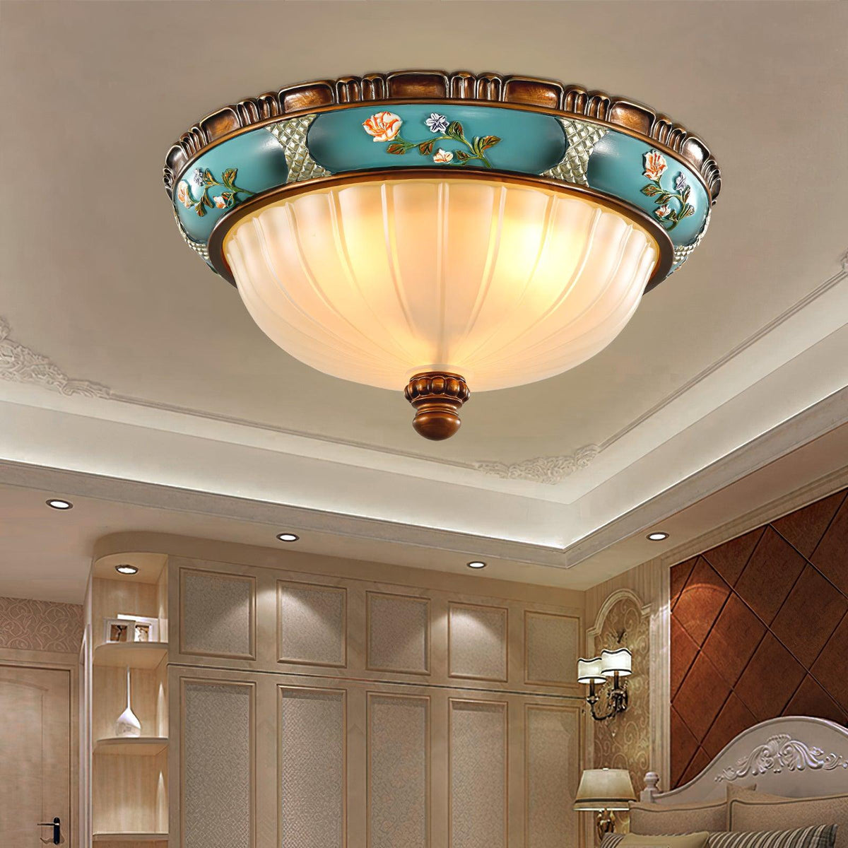 Duvall Ceiling Lamp Floral Recessed Vintage
