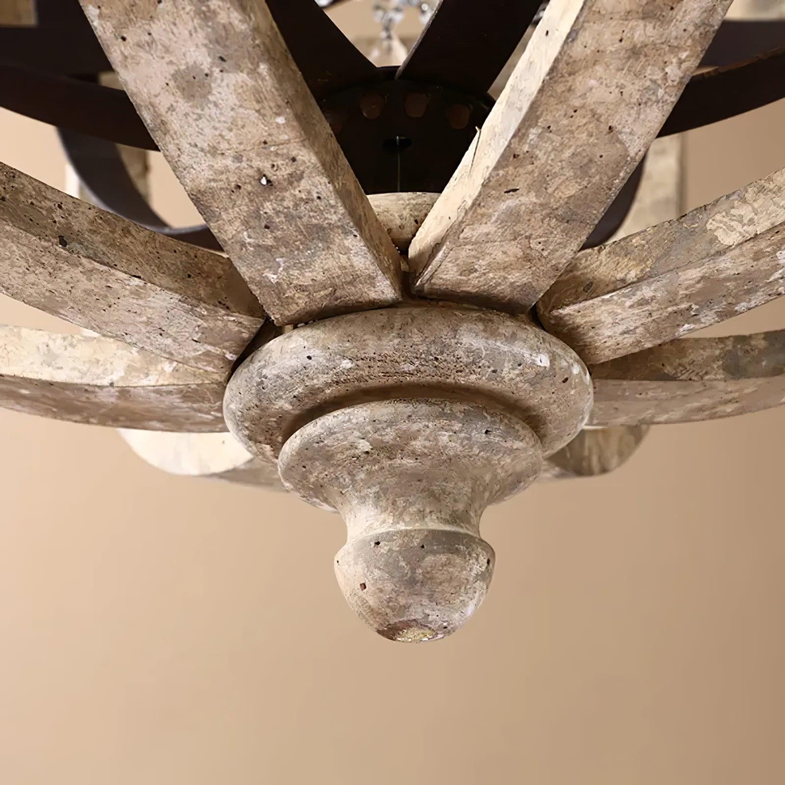 Lustra Chandelier Retro Globe with Weathered Wood - Neutral Decor